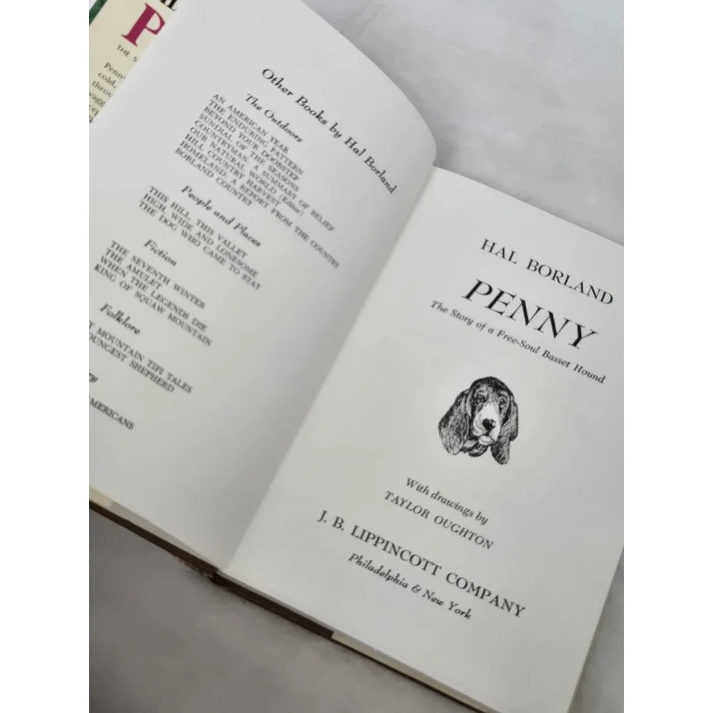 1972 Penny The Story of a Free-Soul Basset Hound Hal Borland HC DJ 1st Edition